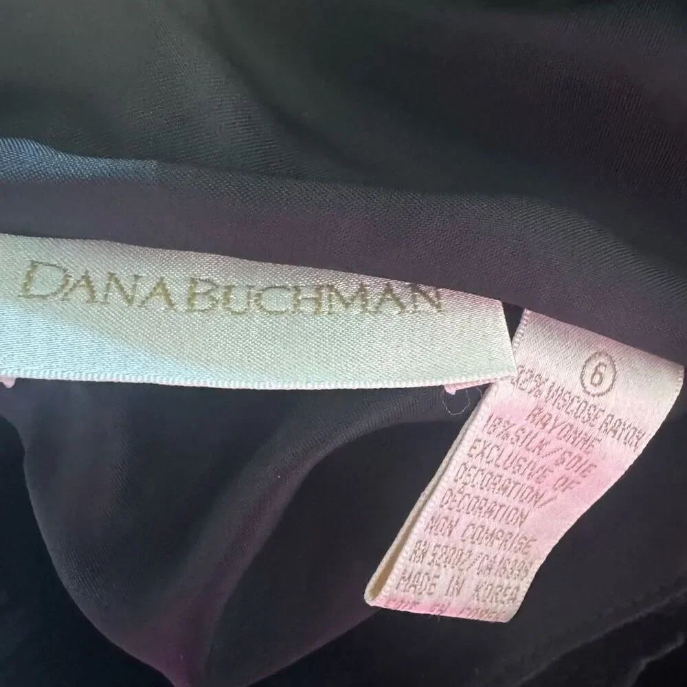 Vintage Dana Buchman Vintage Black Velvet Silk Straight Leg Pants 6 - Picture 6 of 8